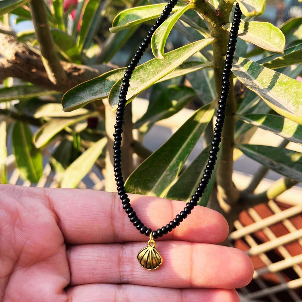 ECW ALEXIS ADJUSTABLE ANKLET - Black, Beads image