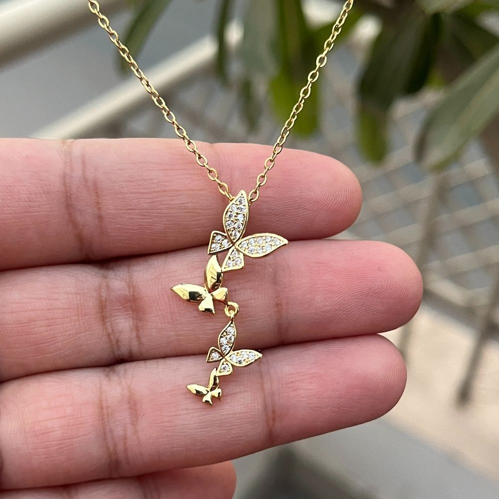ECW BUTTERFLIES DAINTY NECKLACE image 1