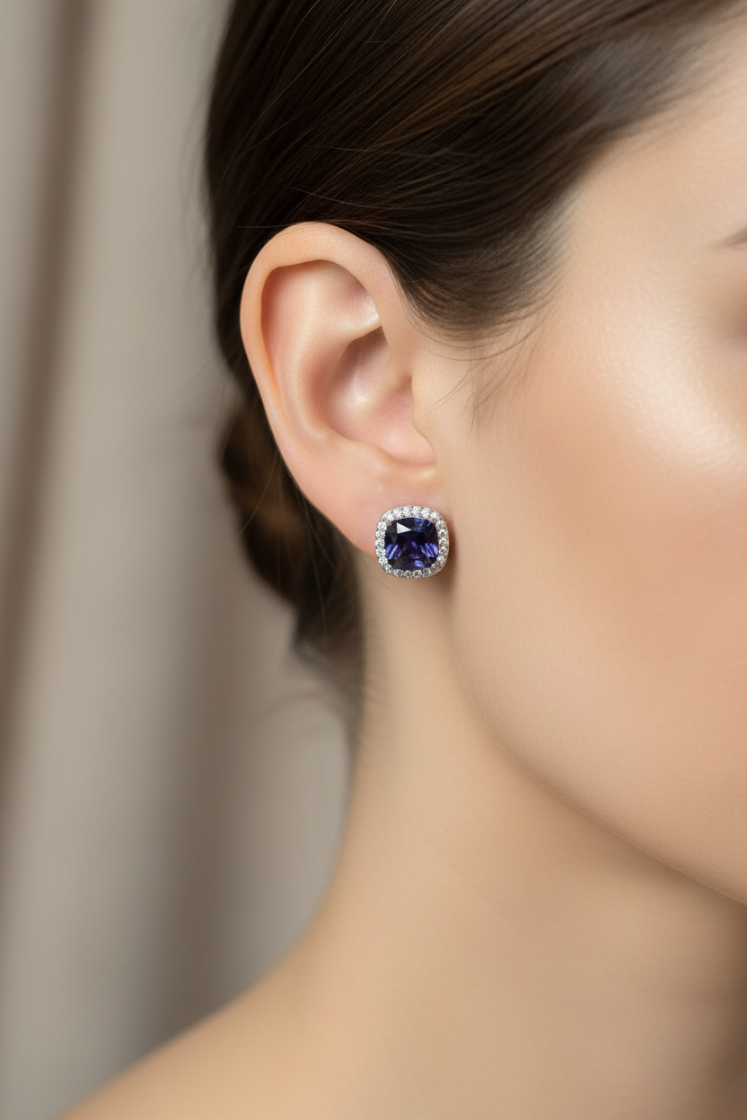 ECW BLUE STONE DAINTY EARRINGS