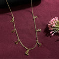 ECW MULTI BUTTERFLY DELICATE NECKLACE image 0