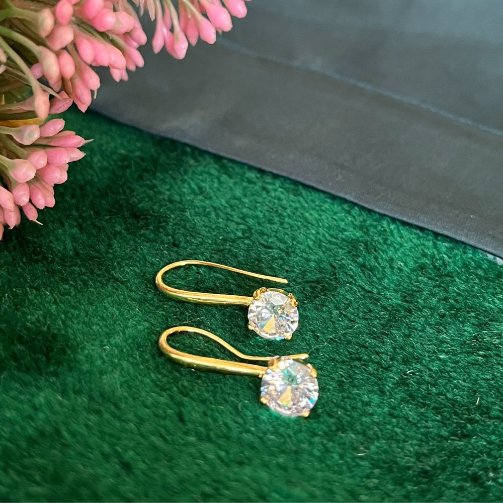 ECW EVA DAINTY FISH HOOK EARRING image 0