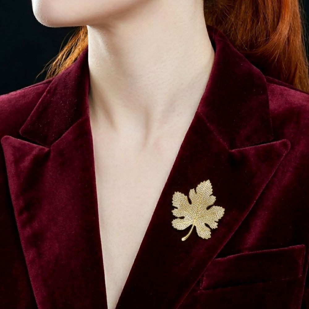 ECW LEAF BROOCH