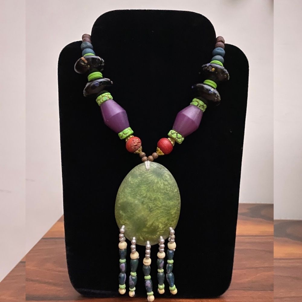 ECW AFRO HANDMADE NECKLACE image 0