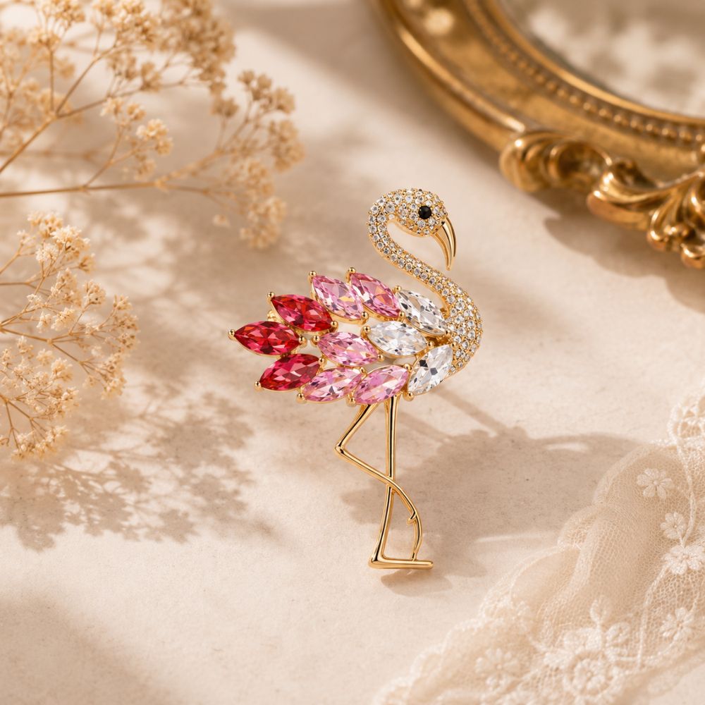ECW FLAMINGO BROOCH