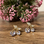 ECW CRYSTAL CHERRY DAINTY EARRING image 1