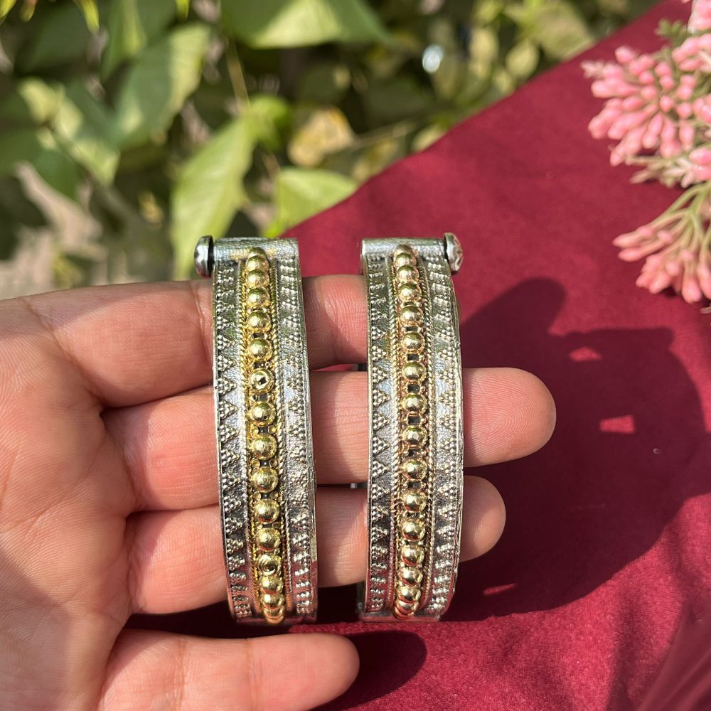 ECE ATHYA DUAL TONE ADJUSTABLE BANGLE image 1