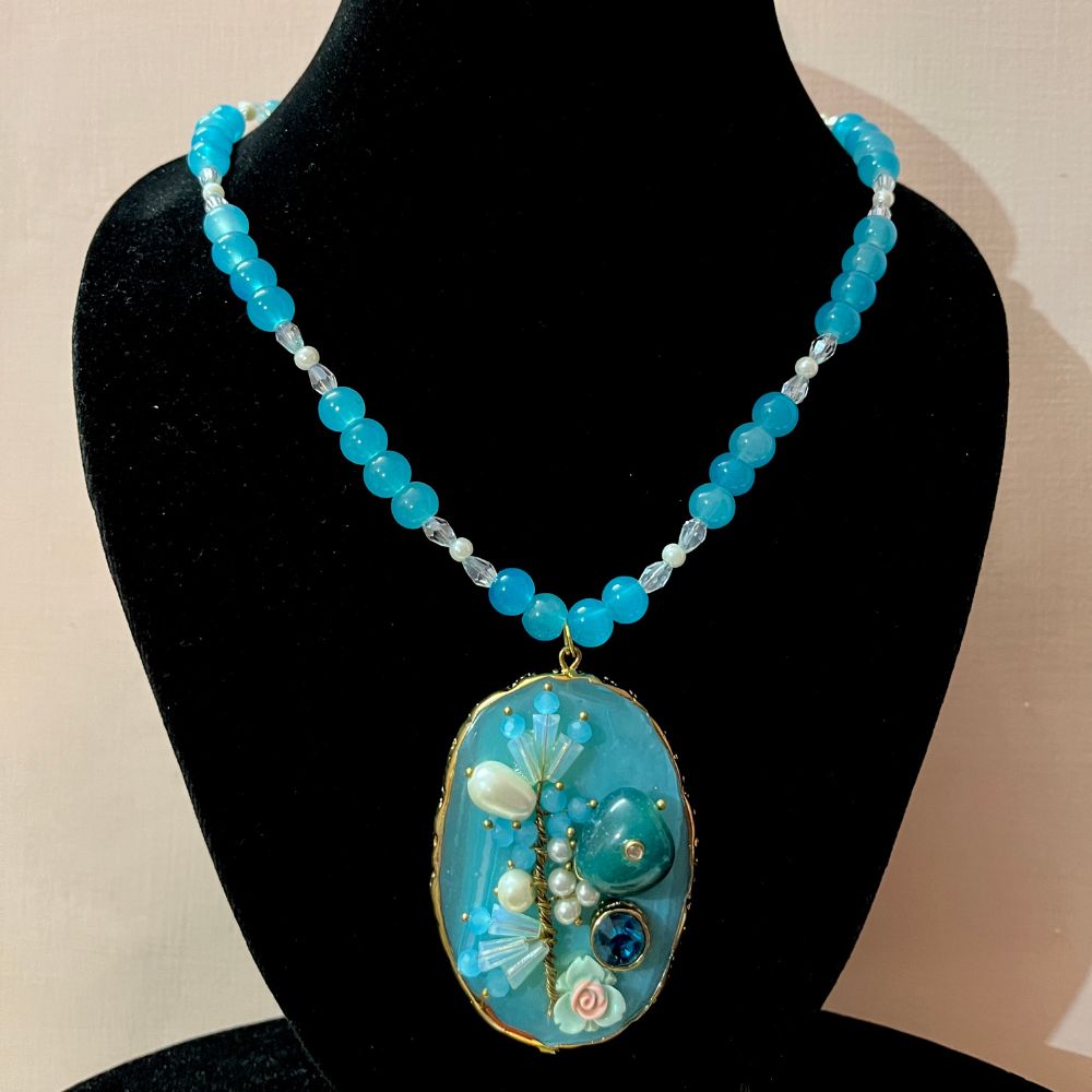 ECE SITABO NECKLACE - Blue, Glass Beads image