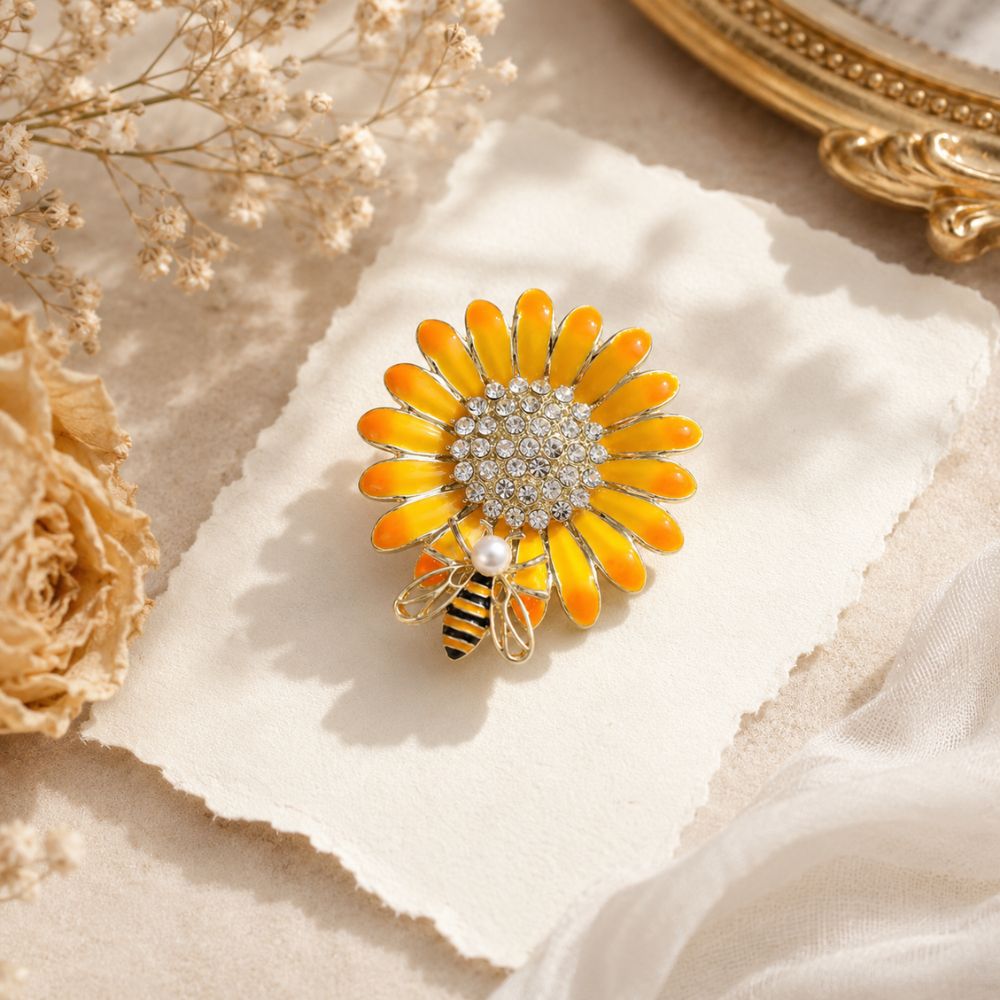 ECW SUNFLOWER BROOCH