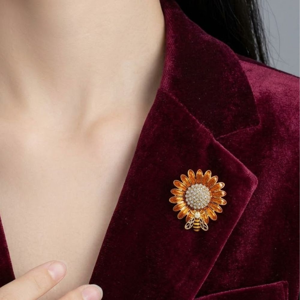 ECW SUNFLOWER BROOCH