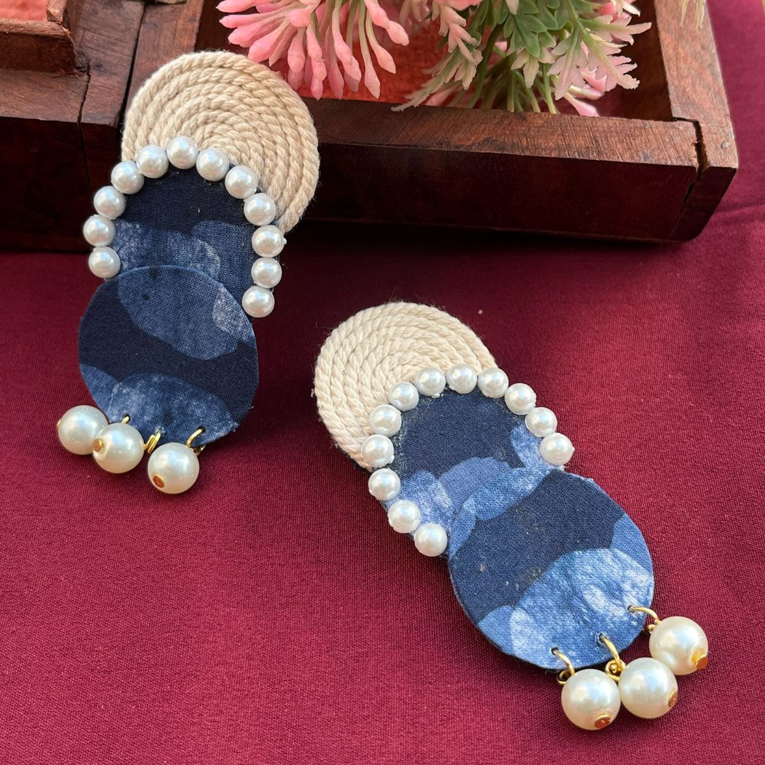 ECE ANIKA BATIK FABRIC EARRINGS image 1