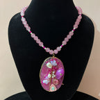 ECE SITABO NECKLACE - Magenta, Glass Beads image