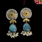 ECE VYOM EARRING - Light Blue, Brass image