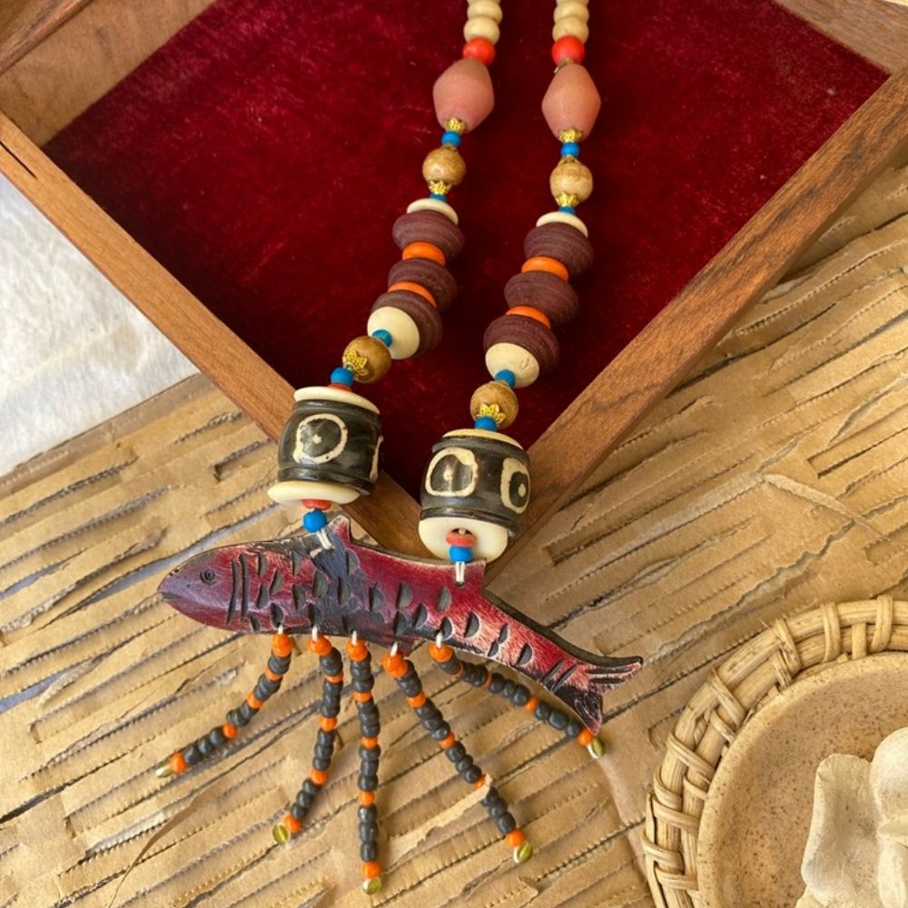ECW FISH HANDMADE NECKLACE image 1
