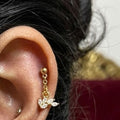 ECW LEAF HELIX EARRING