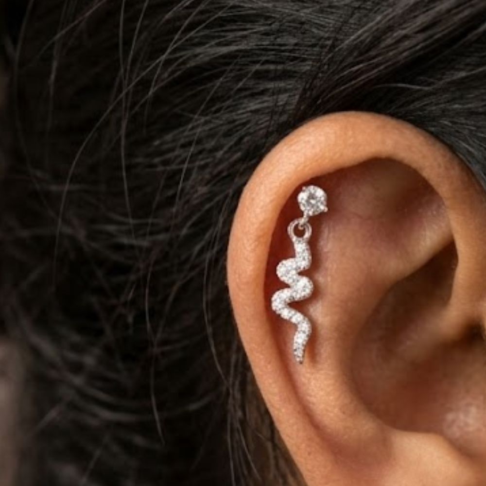ECW SNAKE HELIX EARRING