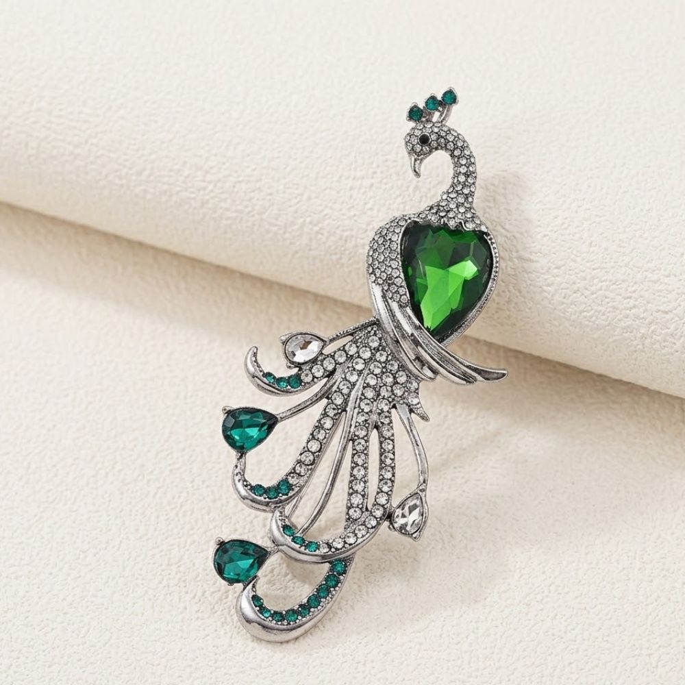 ECW PEACOCK BROOCH