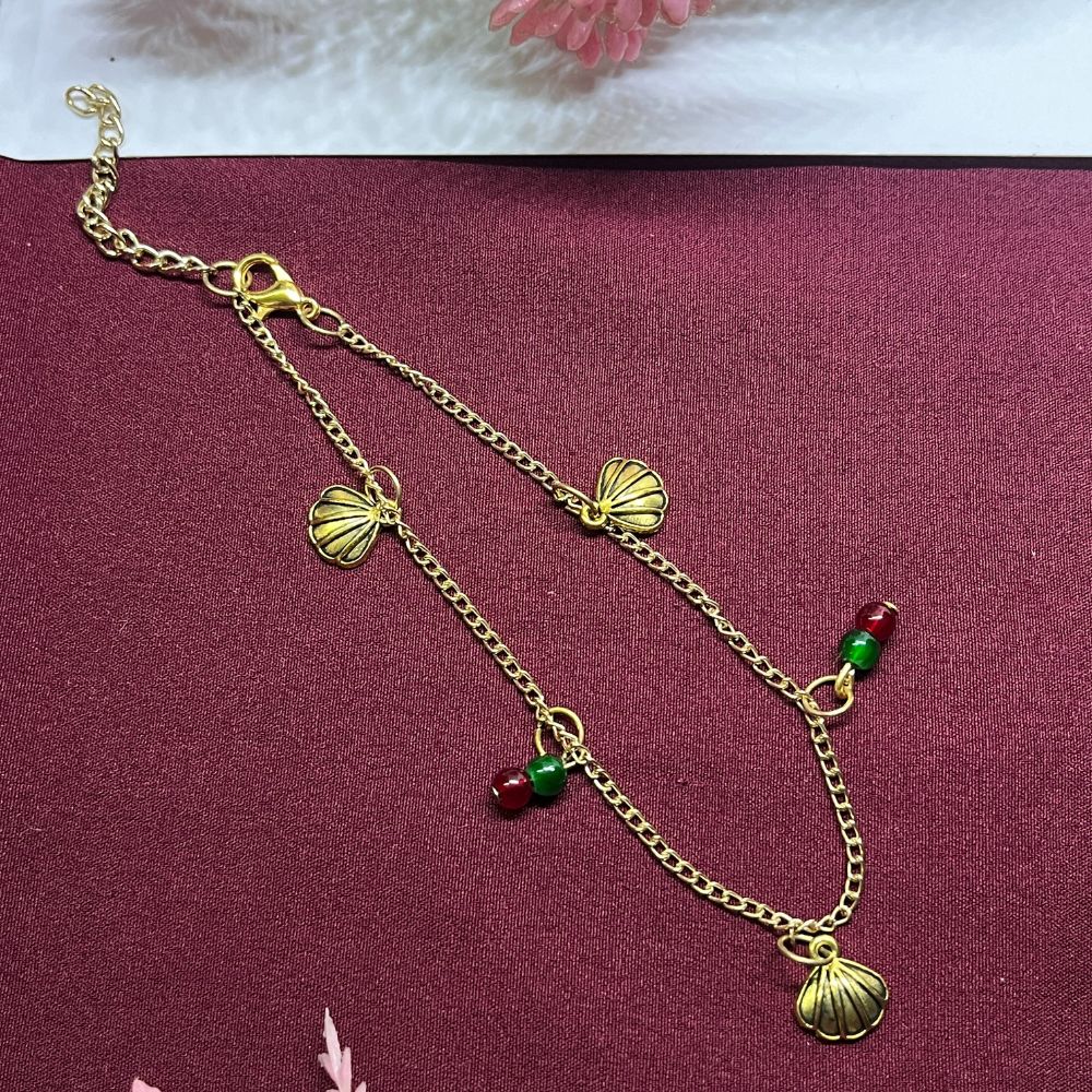 ECW GOLD SHELL ADJUSTABLE ANKLET image 0