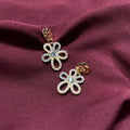 ECW DUAL STONE FLOWER STATEMENT EARRING image 0