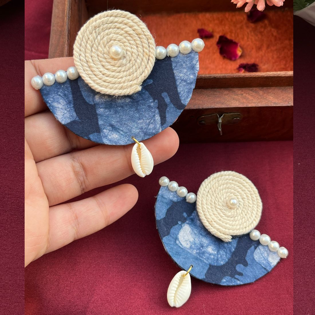 ECE AAHNA BATIK FABRIC EARRINGS image 1