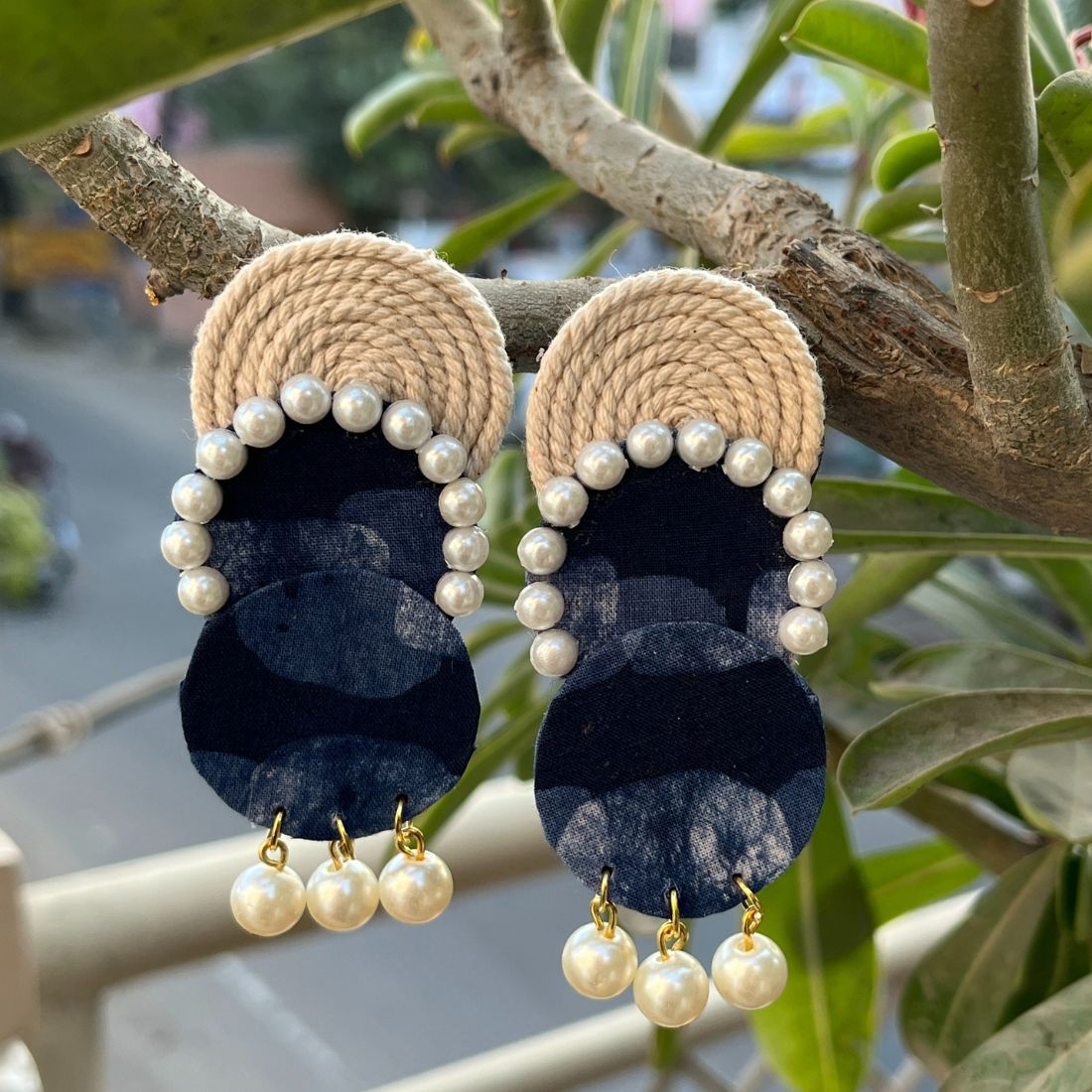 ECE ANIKA BATIK FABRIC EARRINGS image 0