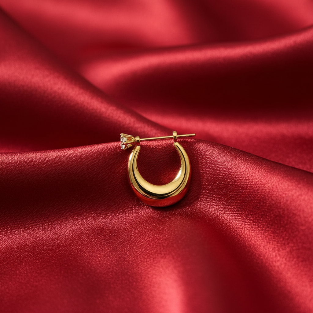 ECM GOLD HOOP MEN'S EARRING