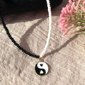 ECW LOVE BEAD NECKLACE - Black/White, Beads image