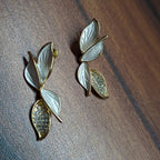 ECW LEAF DAINTY EARRING image 0
