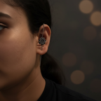 ECE FLOWER NEEDLE EARCUFF EARRINGS