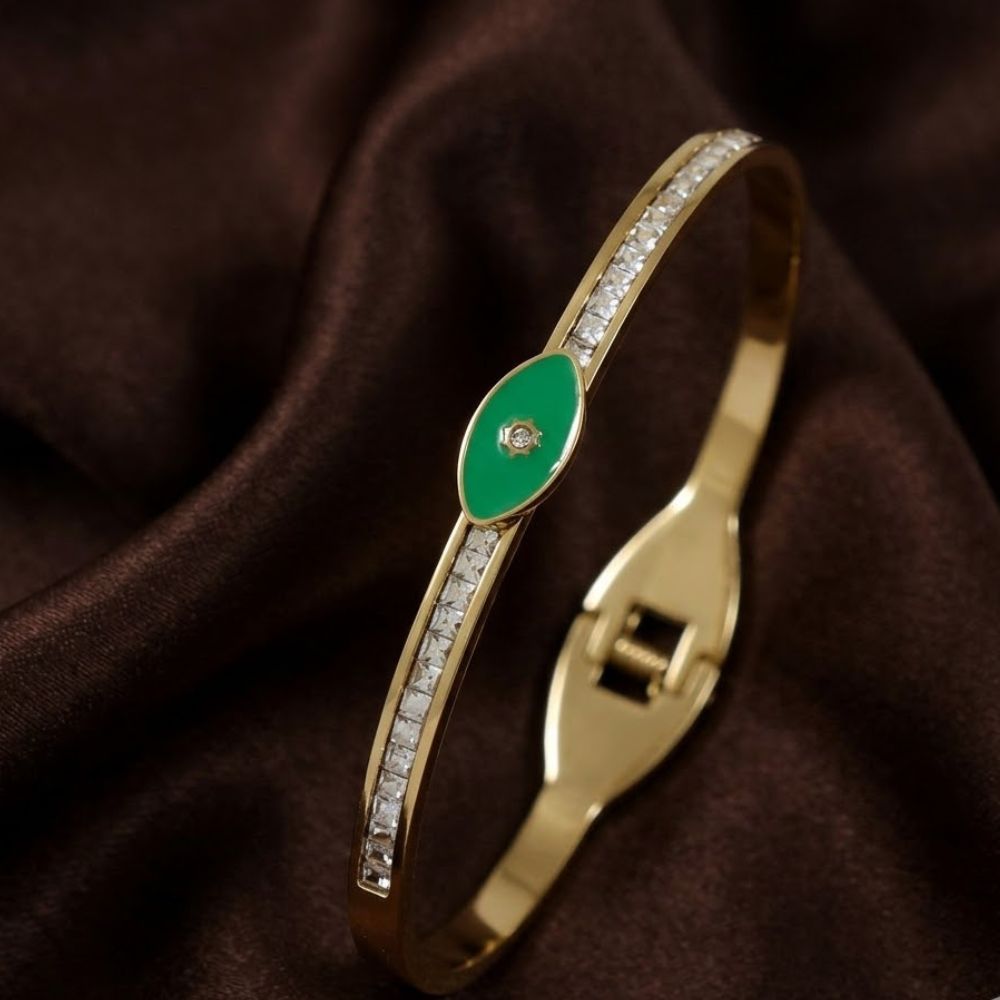 ECW GREEN EVIL EYE BRACELET
