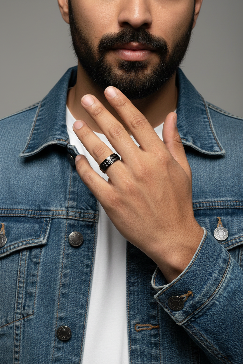 ECM STAPLE BLACK MEN'S RING