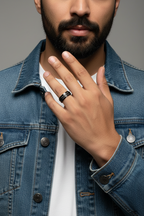 ECM STAPLE BLACK MEN'S RING