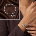 ECW SILVER BOW BRACELET