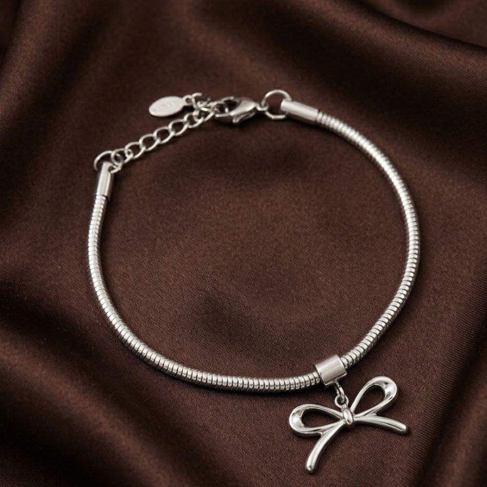 ECW SILVER BOW BRACELET