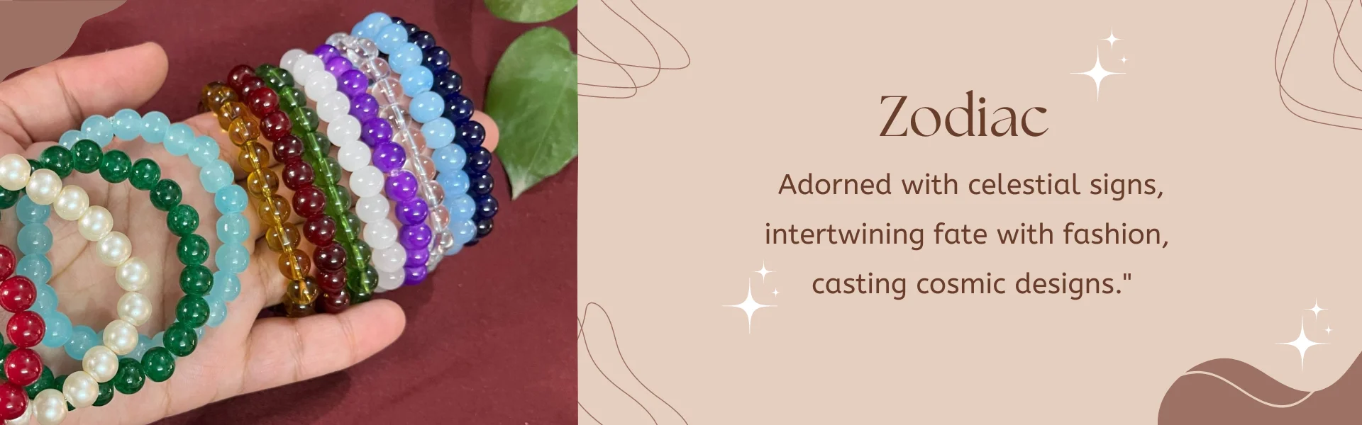 Adorned with celestial signs intertwining fate with fashion casting cosmic designs